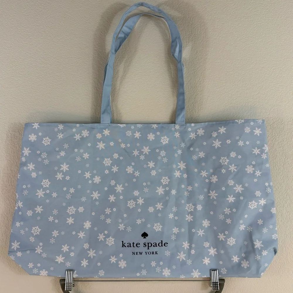 Kate Spade Snowflake Blue Tote Bag